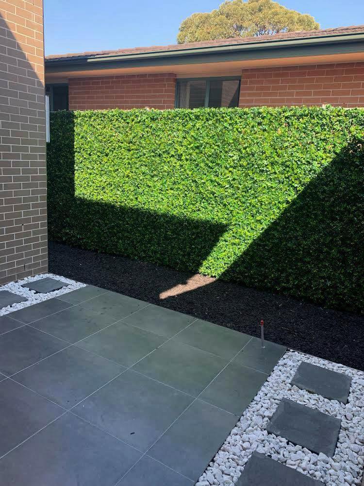 Luxury Mixed Ivy Artificial Hedge Fence Panels showcasing vibrant green leaves, perfect for creating a vertical garden or privacy screen.