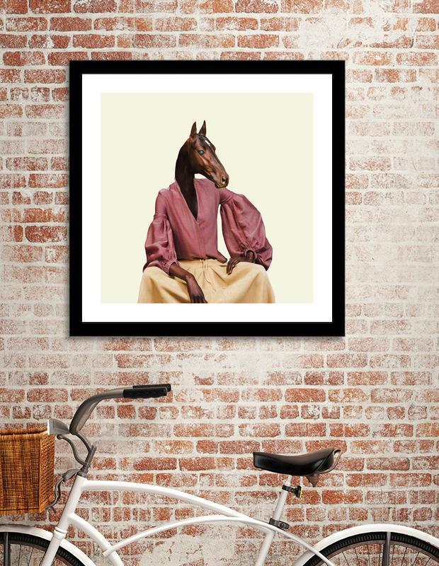 Madame Zazzì Frame showcasing a contemporary angular design made from solid wood, featuring shatterproof acrylic and a smooth gesso finish.