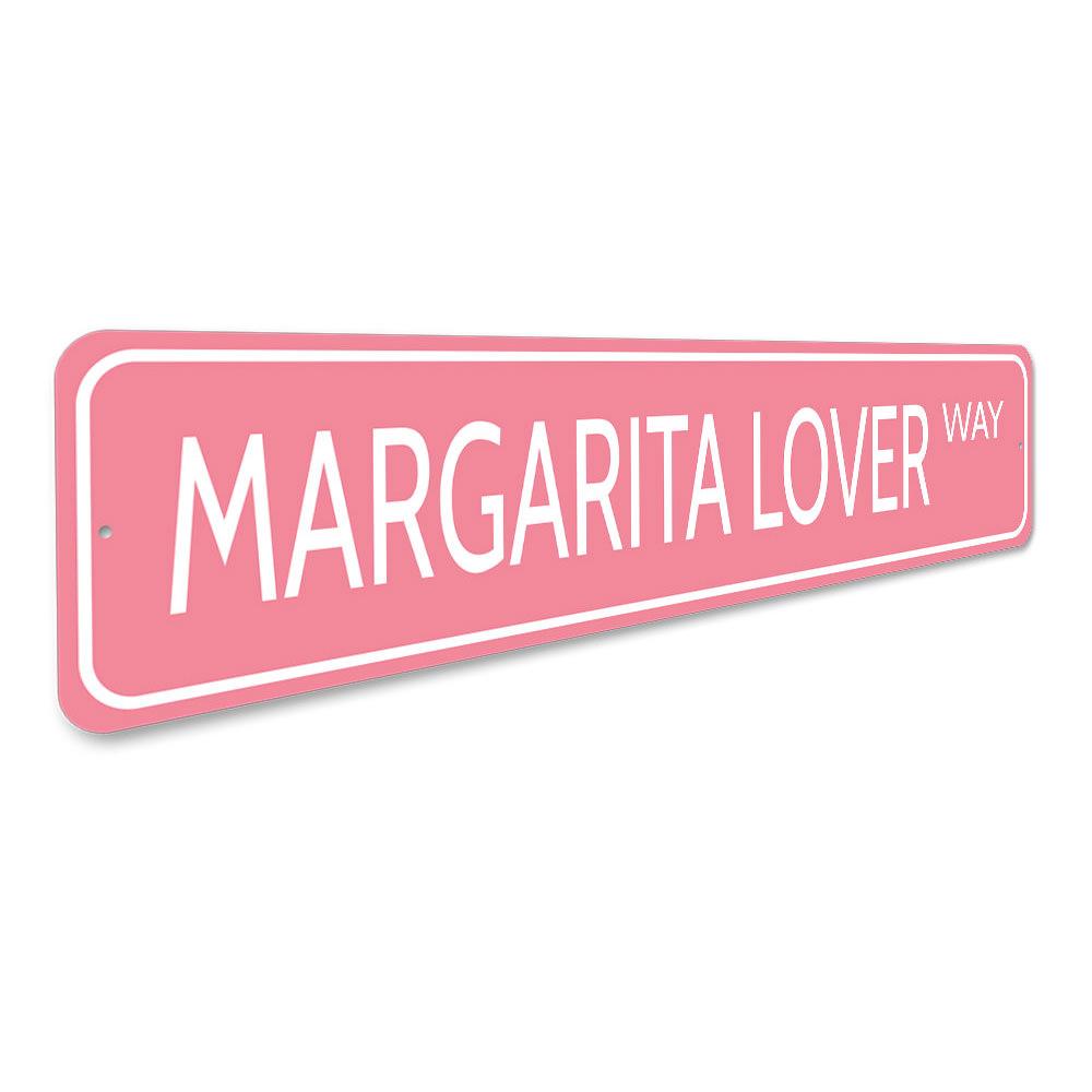 Margarita Lover Sign made of high-quality aluminum, featuring vibrant colors and a fun design, perfect for home decor.
