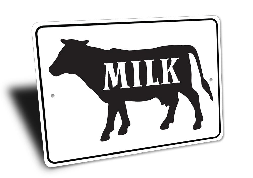 Customizable Milk Sign made of high-quality aluminum, perfect for home decor.