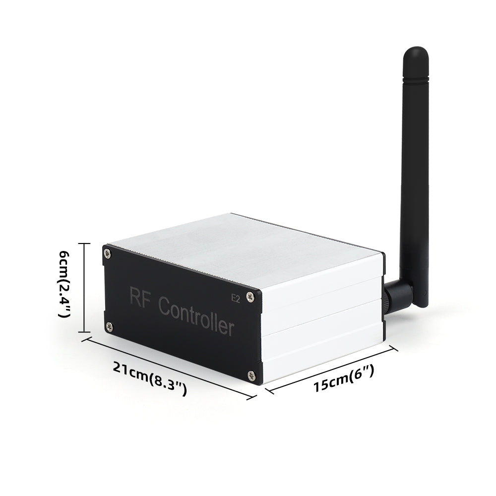 Mini APP Transmitter for controlling LED bracelets and lightsticks, featuring a compact design and smartphone connectivity.