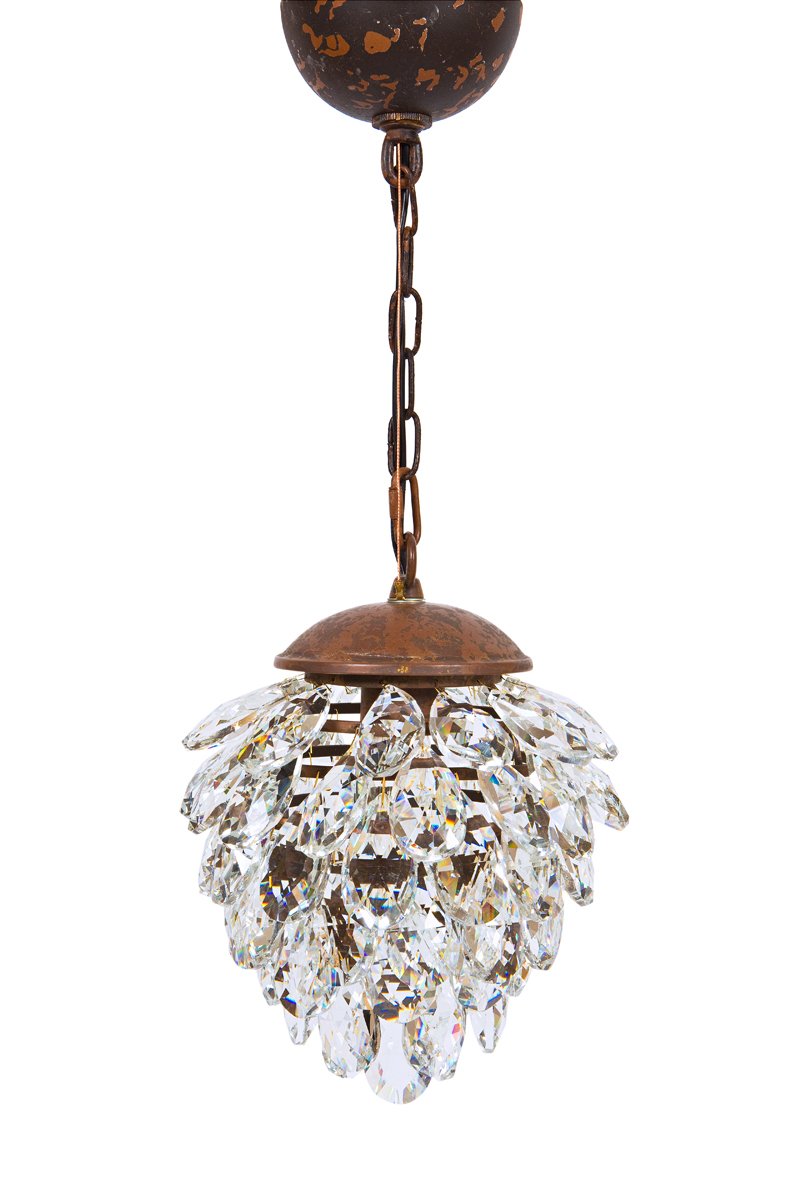 ML15900 Blossom Crystal Pendant Lamp featuring real glass crystals and an antique design, illuminating a stylish interior.