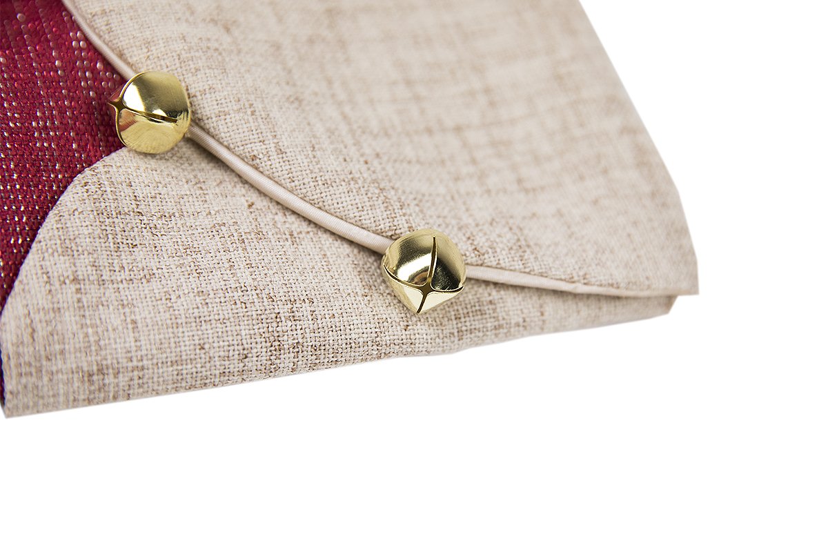 20-inch Merry Christmas Stocking with shimmering fabric and embroidered 'Merry' message, perfect for holiday decor.