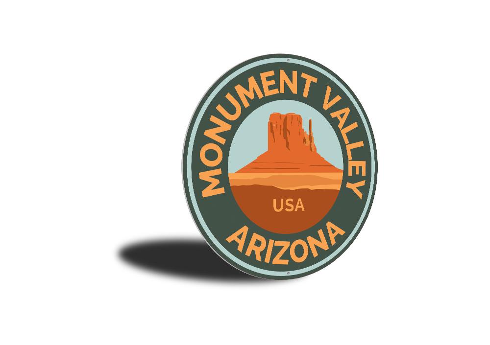 Monument Valley National Park Sign made of high-quality aluminum, featuring stunning graphics and customizable text options.