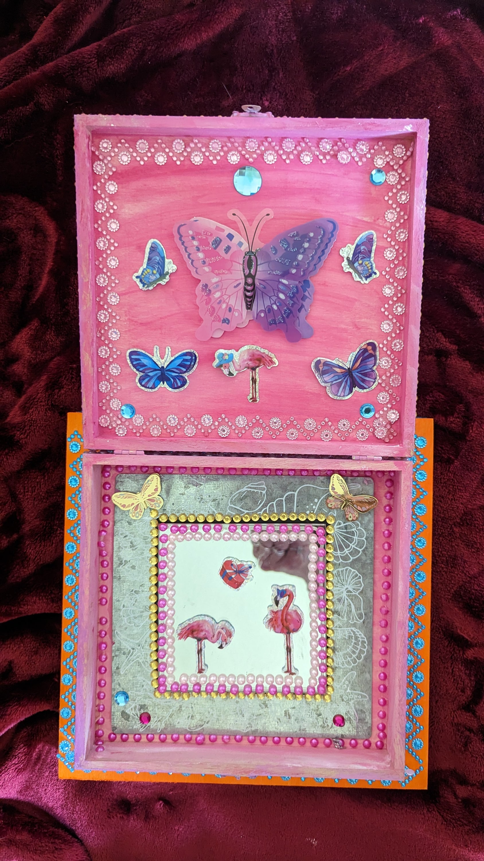 Mythic Wishbox Oil Painting by Sharon Tatem featuring the Guenevere Maiden, showcasing vibrant colors and intricate details.