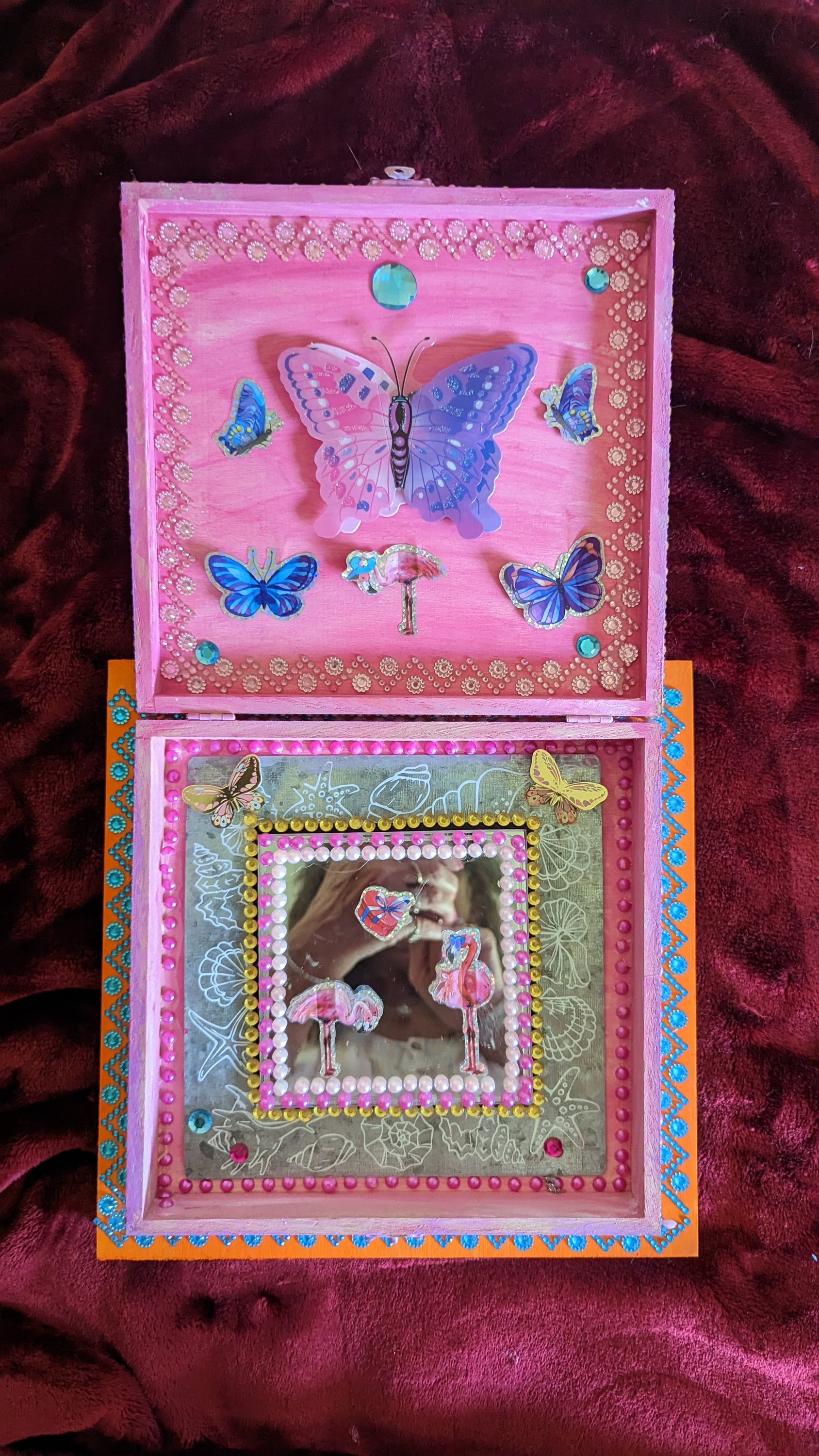 Mythic Wishbox Oil Painting by Sharon Tatem featuring the Guenevere Maiden, showcasing vibrant colors and intricate details.