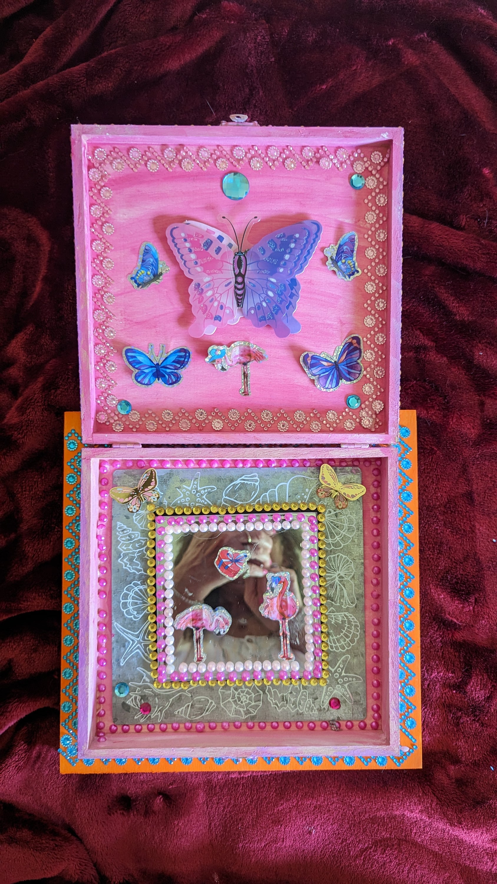 Mythic Wishbox Oil Painting by Sharon Tatem featuring the Guenevere Maiden, showcasing vibrant colors and intricate details.