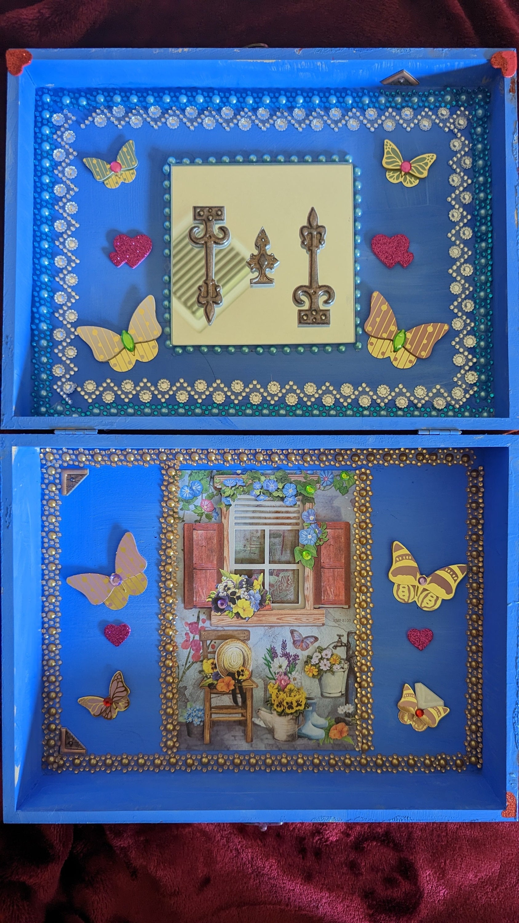 Mythic Wishbox Oil Painting featuring Sun Shangxiang, a hand-decorated art piece by Sharon Tatem, symbolizing dreams and wishes.