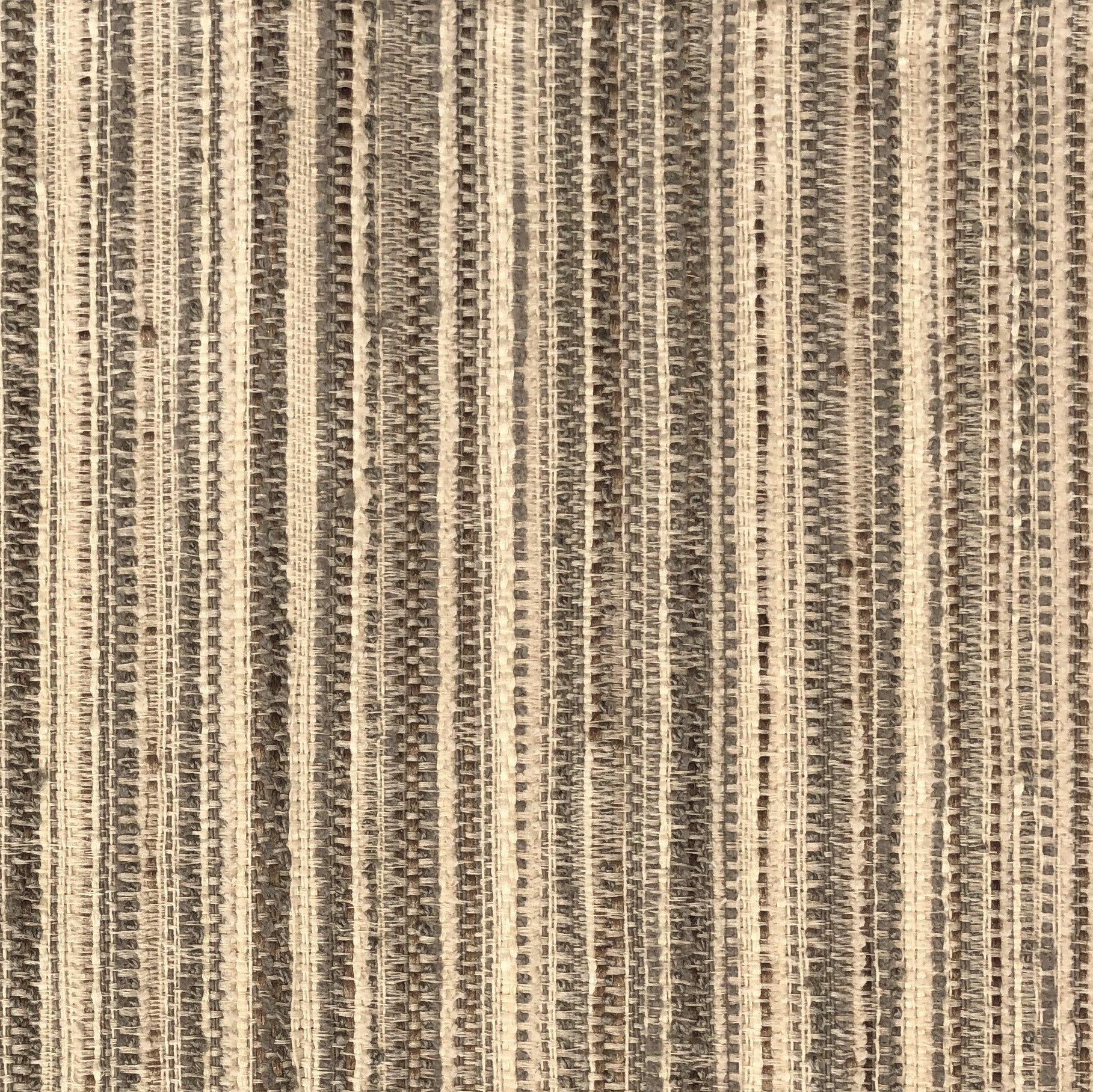 New Hampton Ivory and Beige Luxury Throw Pillow with striped pattern, featuring a soft fabric blend and invisible zipper closure.