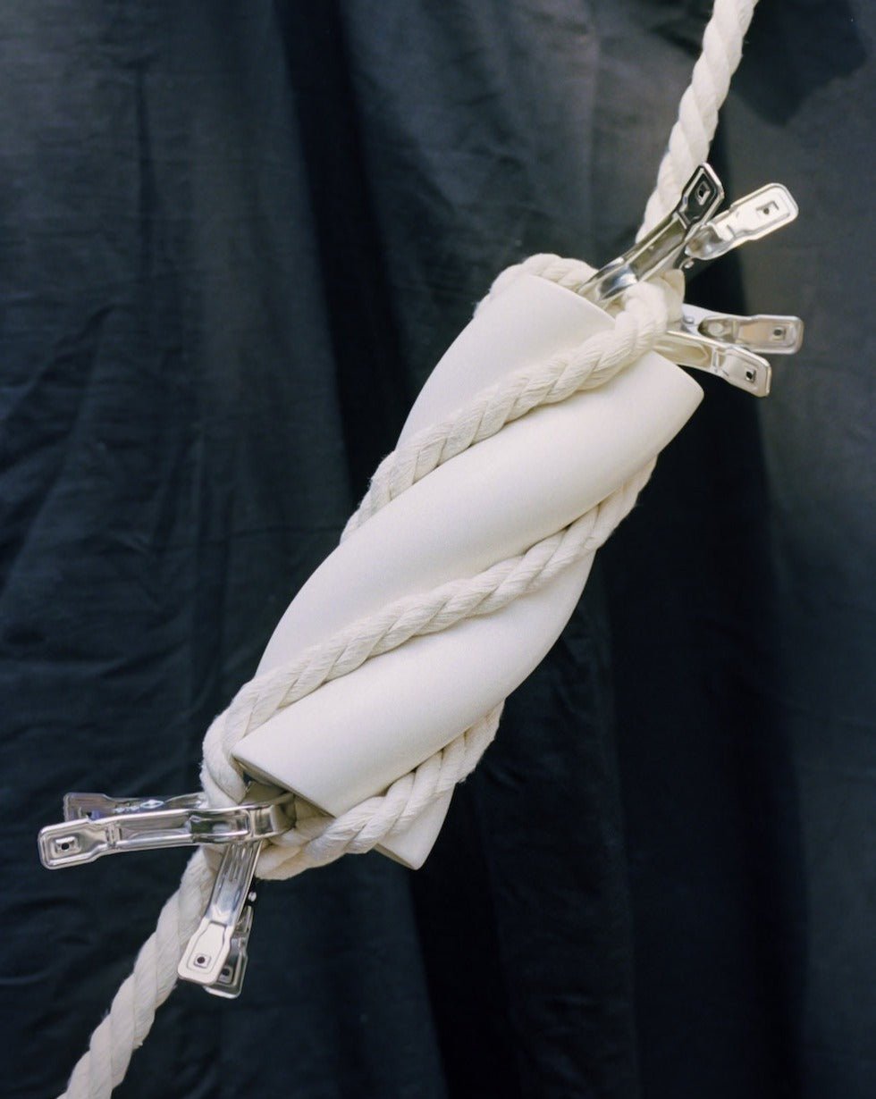 Nordic Marshmallow Ceramic White Flower Vase with a unique marshmallow shape, perfect for modern home decor.