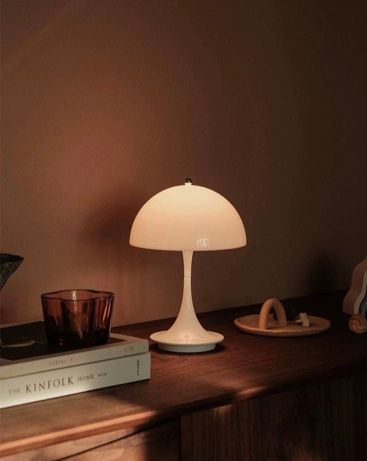 Nordic Style Cute Minimalist Dimmable Lamp with a softly curved shade and slender base, perfect for modern decor.