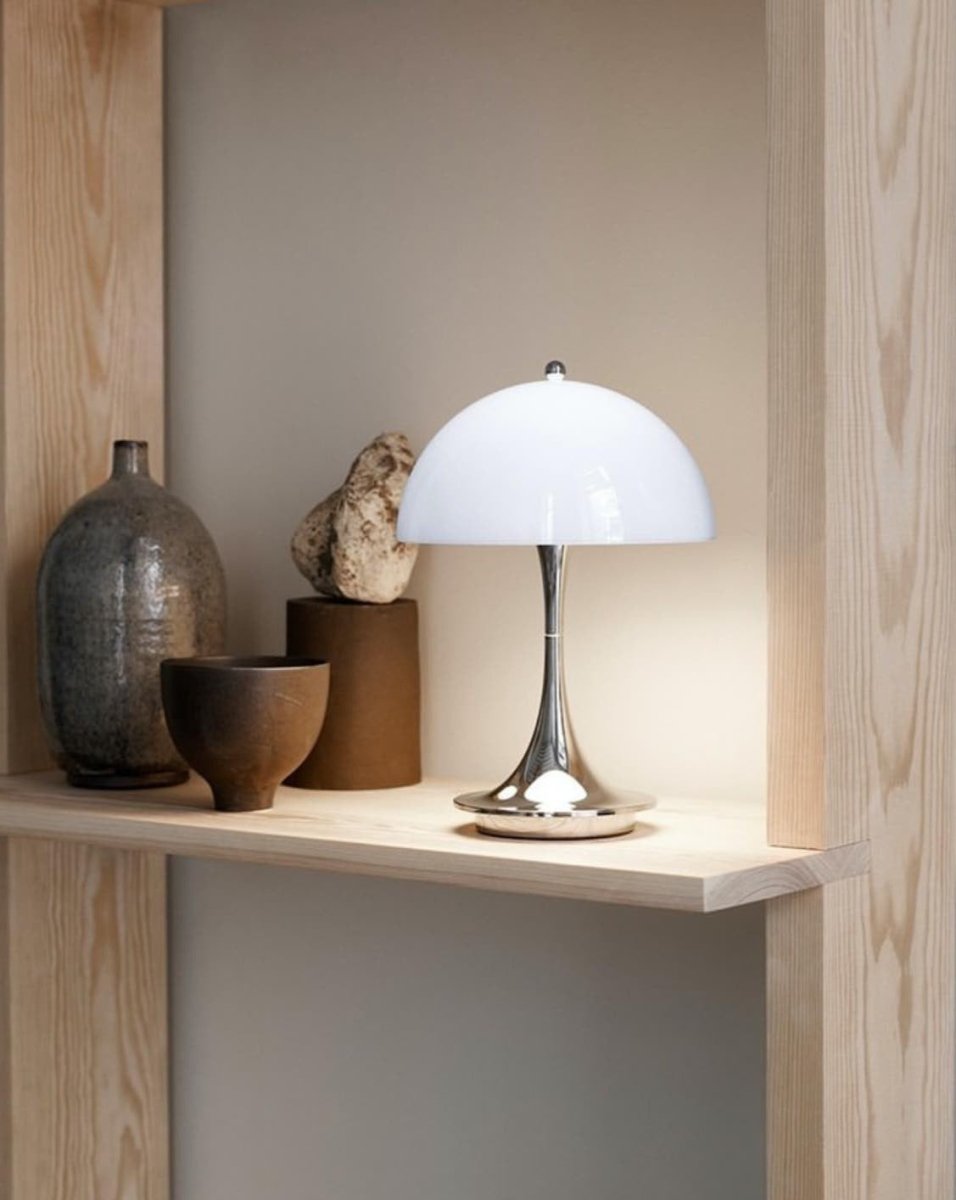 Nordic Style Cute Minimalist Dimmable Lamp with a softly curved shade and slender base, perfect for modern decor.