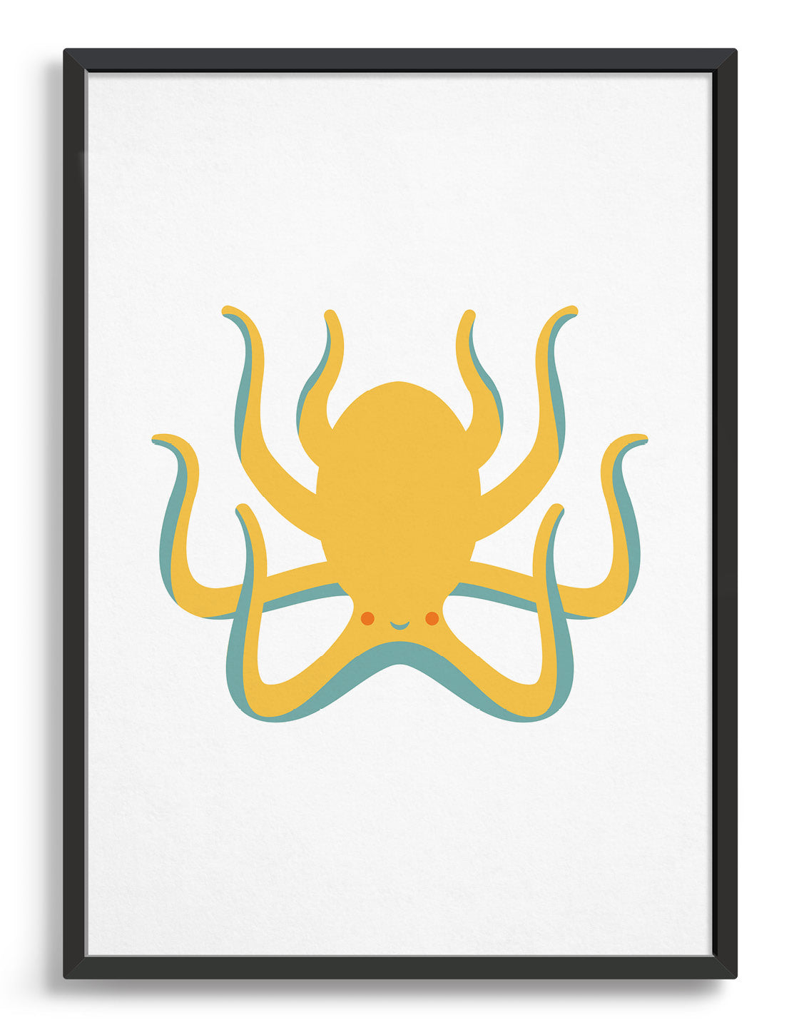 Colorful octopus poster designed for nursery decor, featuring vibrant colors and intricate details.