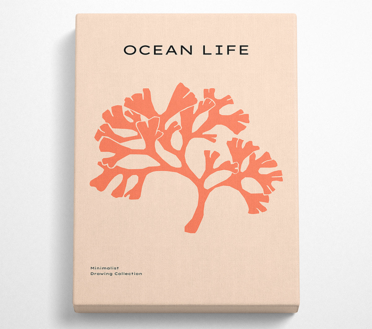 Vibrant Orange Coral Tree artwork printed on coated polyester canvas, mounted on a sturdy 44mm box frame, ready to hang.