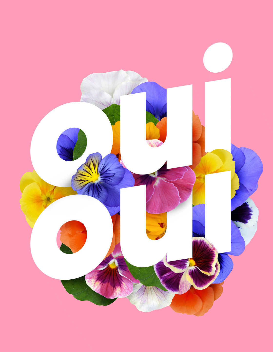Stylish Oui Oui Plus typographic print designed for modern interiors, showcasing elegant typography.