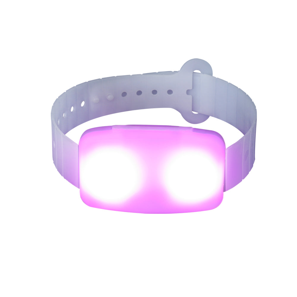 A collection of colorful PP LED bracelets with app control, perfect for parties and events, showcasing vibrant lights and durable design.