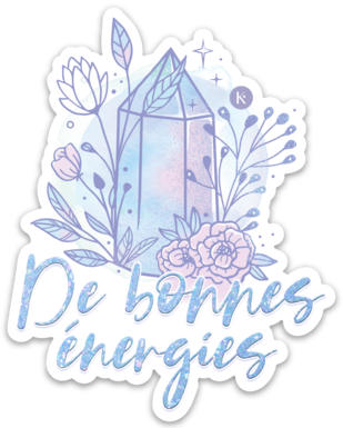 Pack de 9 stickers à hautes vibrations avec designs spirituels et énergétiques, parfaits pour personnaliser divers objets.