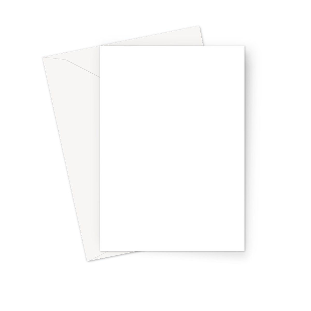 A beautifully designed Palm Beach Blue Greeting Card on a white background, showcasing its elegant blue color and high-quality texture.