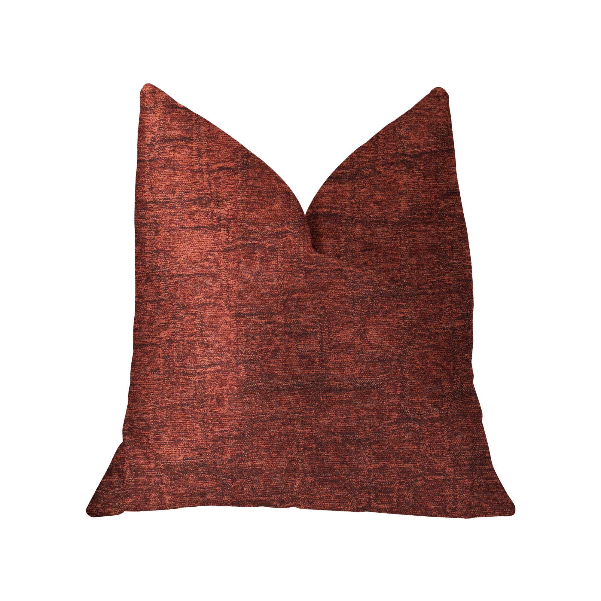 Paprika Jam Burgundy Red Luxury Throw Pillow featuring a rich burgundy color, double-sided design, and invisible zipper for a sleek finish.