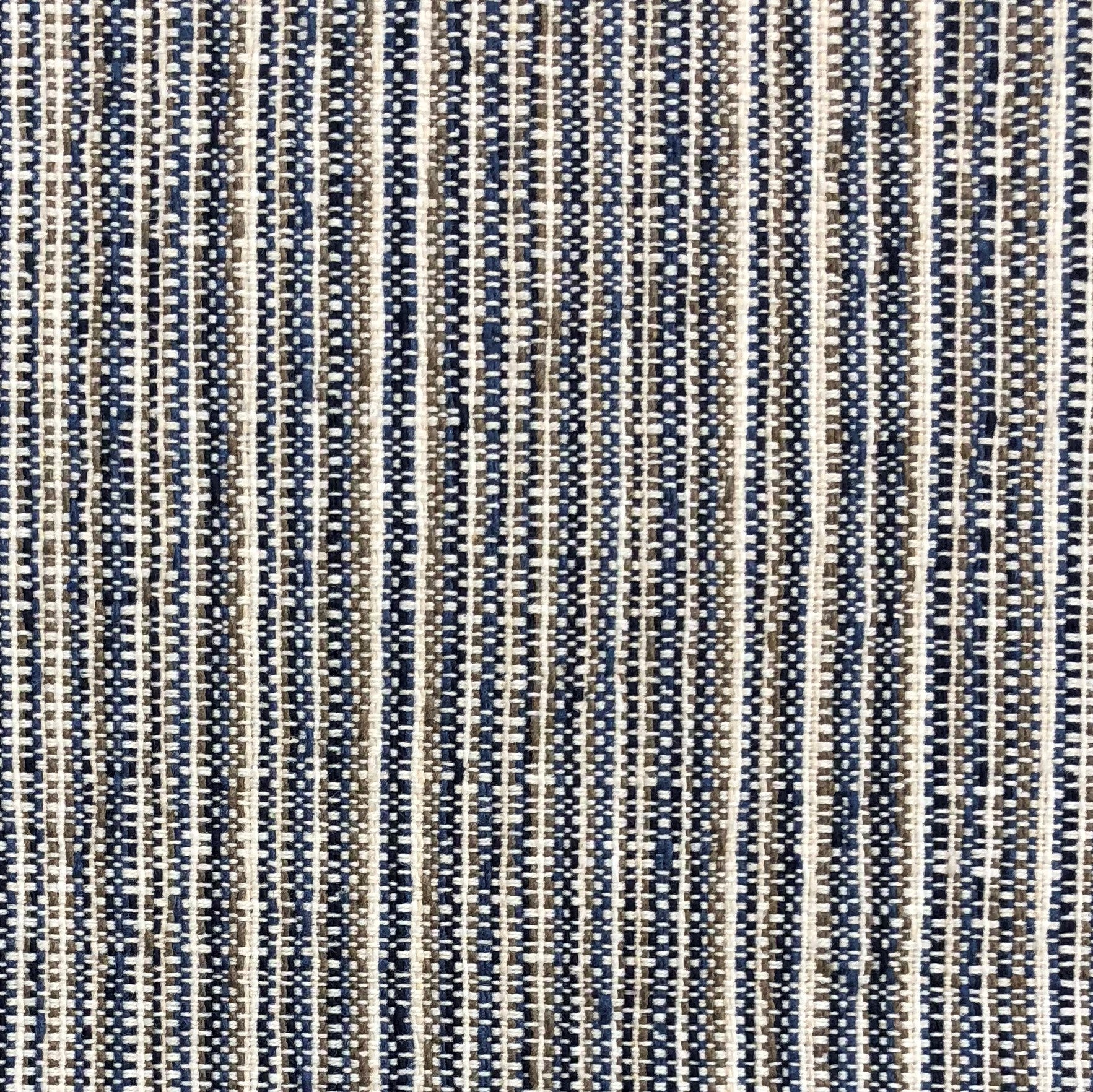 Parallel Lanes luxury throw pillow in blue, beige, and brown with a striped pattern, featuring an invisible zipper and double-sided design.