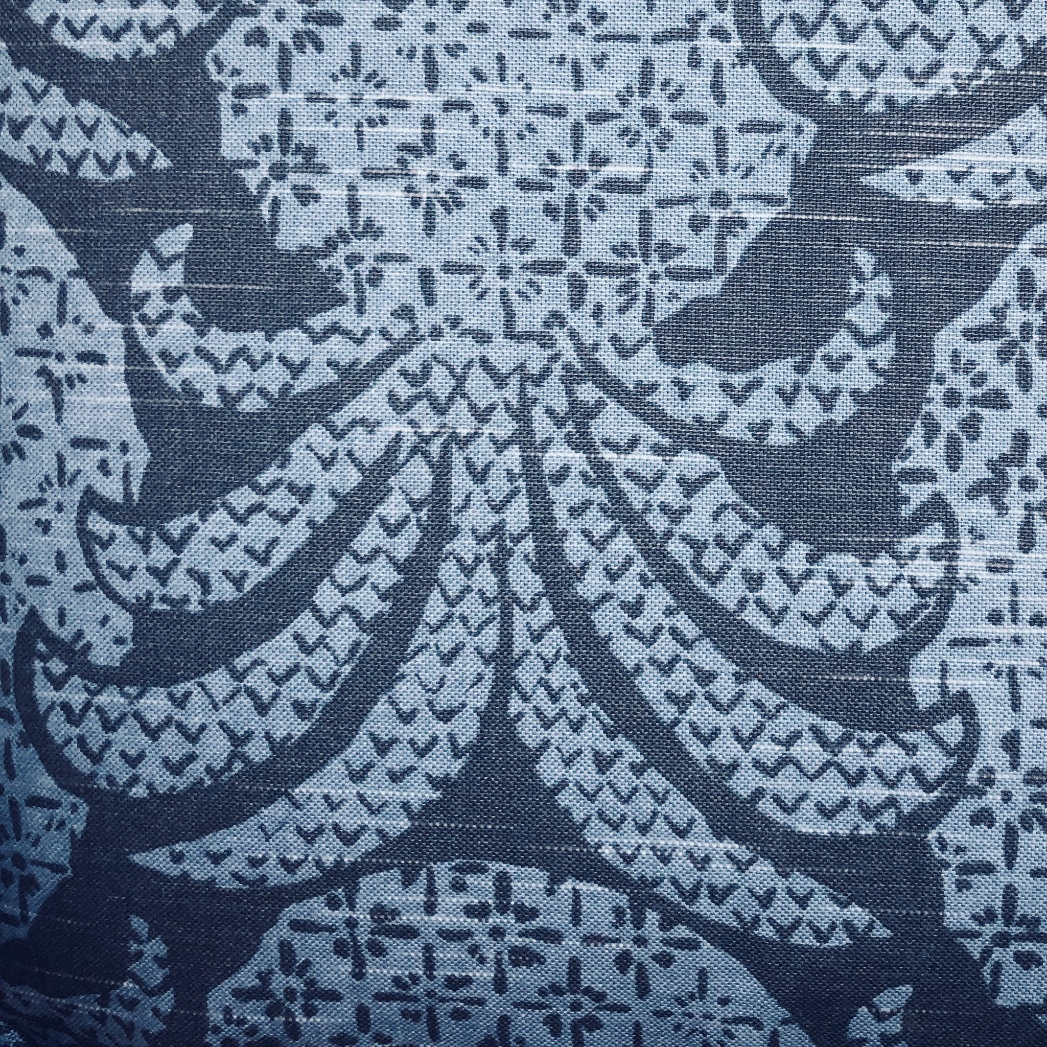 Pineapple Crush Blue and Black Luxury Throw Pillow showcasing a modern design with a vibrant pattern, featuring an invisible zipper and double-sided fabric.