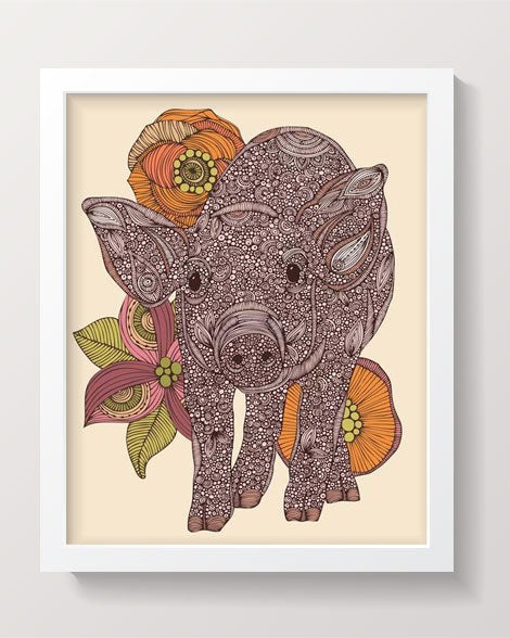 Pinky artwork printed on 8x10 photographic paper, showcasing vibrant colors and intricate designs, ready for framing.