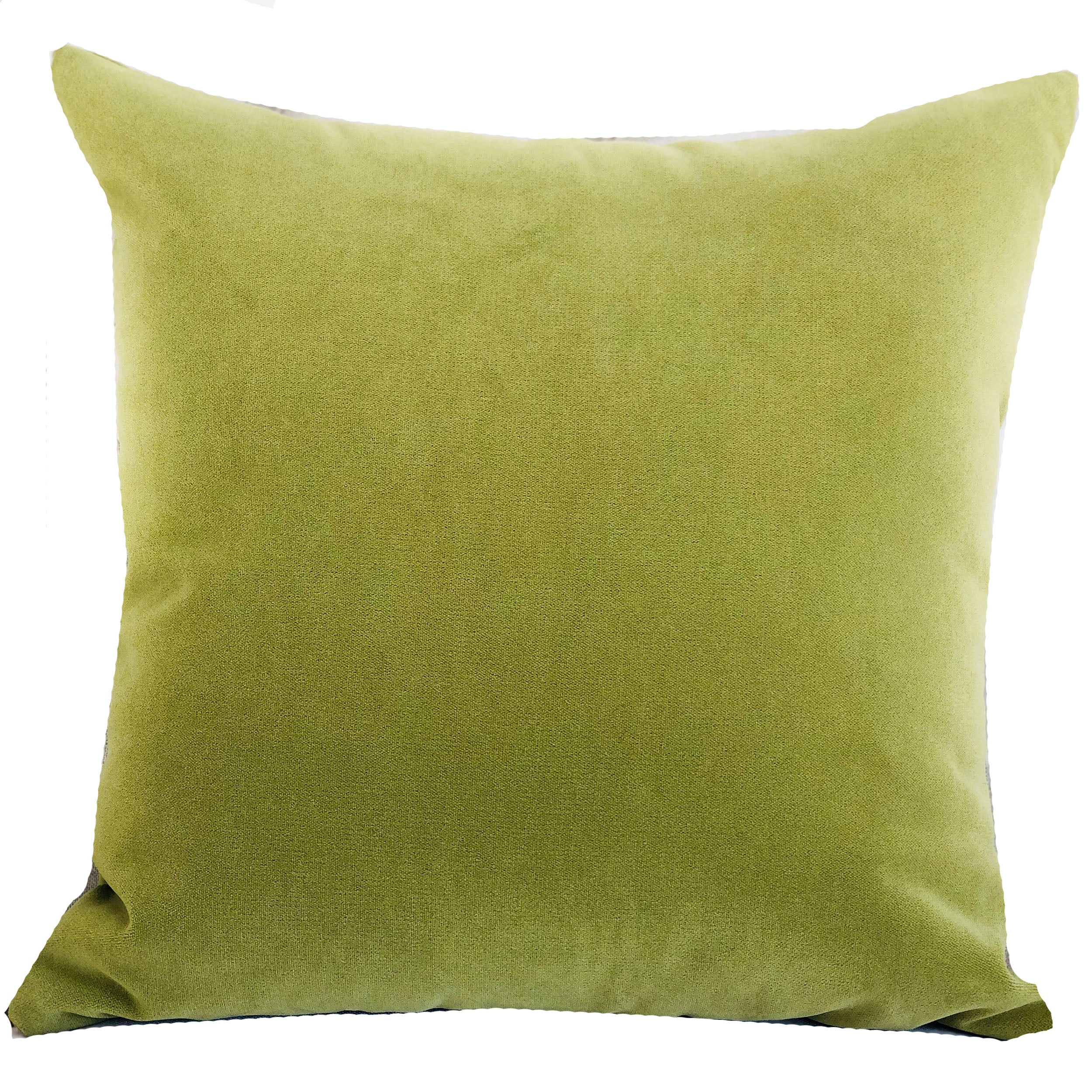 Pistachio Love Green Handmade Luxury Pillow featuring a rich green color, double-sided design, and invisible zipper closure, crafted from 100% cotton.