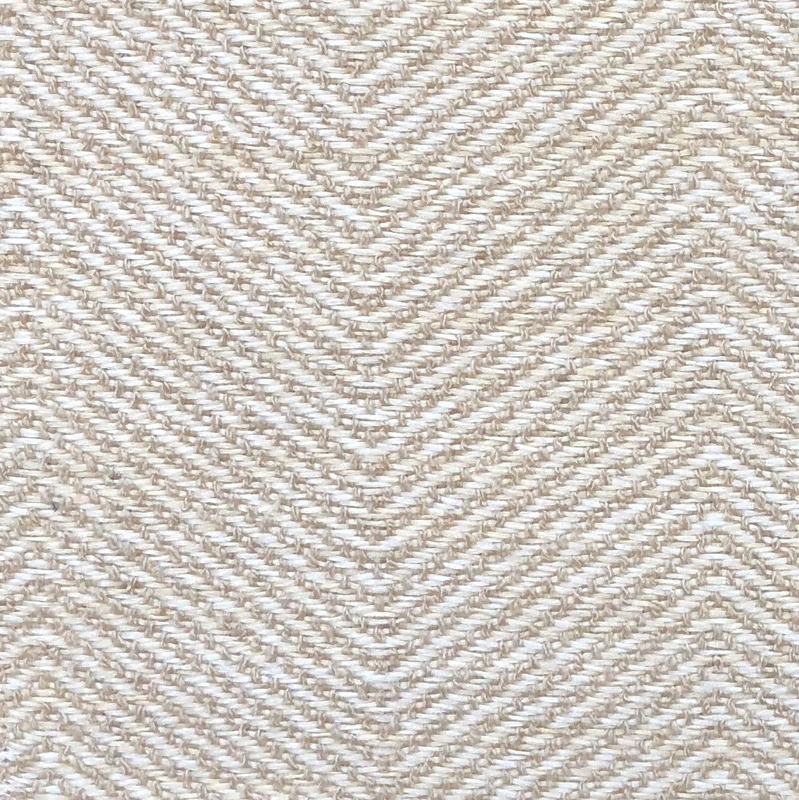 Plainville Beige Luxury Throw Pillow featuring a chevron pattern, handmade in the USA with an invisible zipper and hypoallergenic fill.