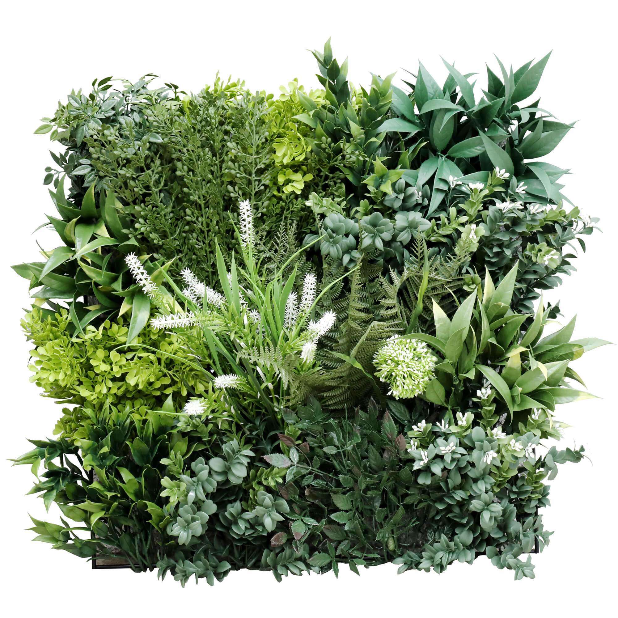Platinum Garden of Eden Artificial Vertical Garden panel showcasing realistic green foliage, perfect for indoor and outdoor decor.