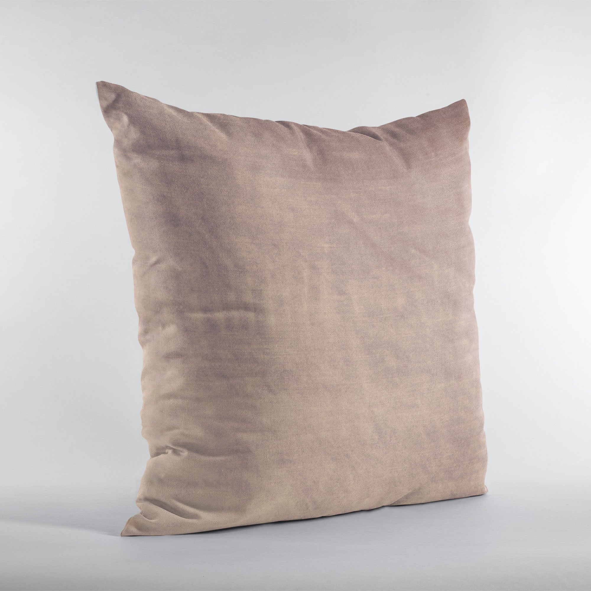 Plutus Blush Lux Velvet Throw Pillow showcasing shiny velvet texture and elegant blush color, perfect for home decor.
