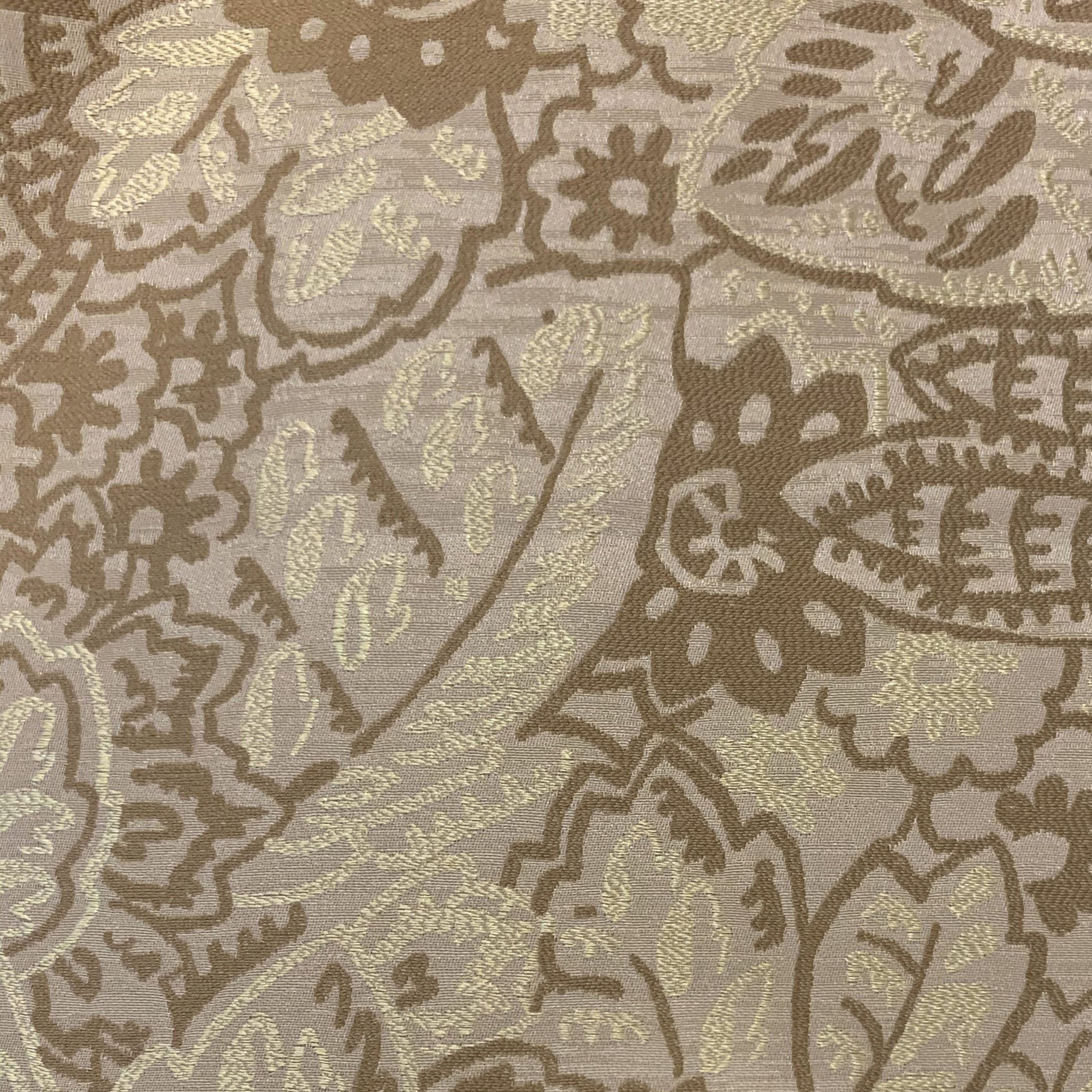 Plutus Brown Mustard Jacquard Luxury Throw Pillow featuring a stylish jacquard pattern in rich brown and mustard colors, with an invisible zipper and soft texture.