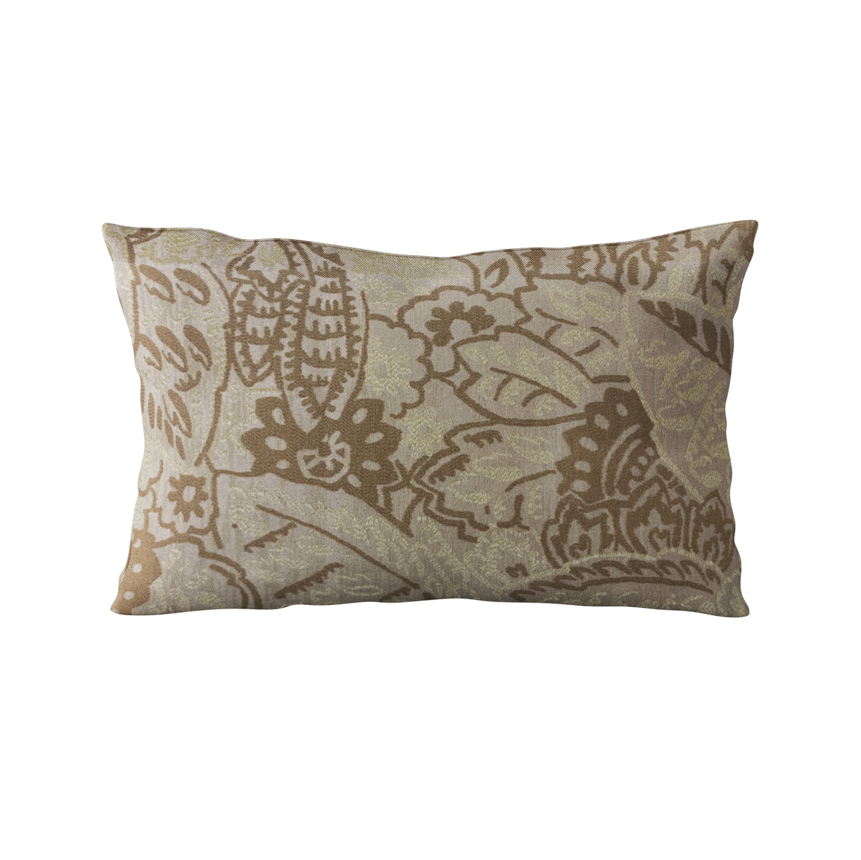 Plutus Brown Mustard Jacquard Luxury Throw Pillow featuring a stylish jacquard pattern in rich brown and mustard colors, with an invisible zipper and soft texture.