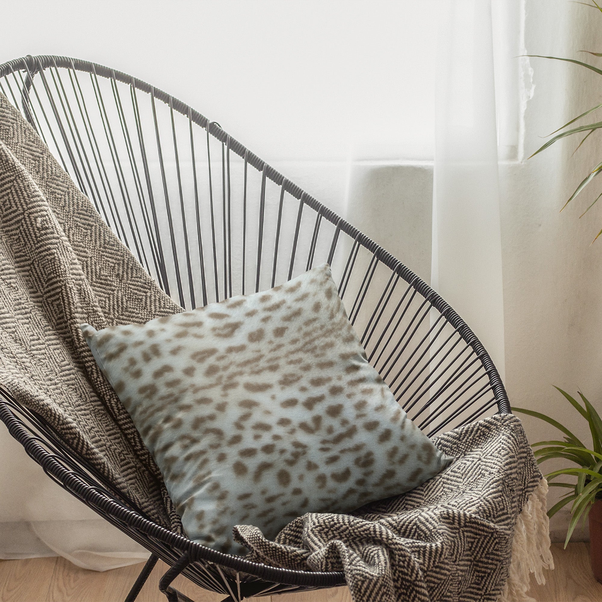 Plutus Brown Taupe Savannah Cat Faux Fur Luxury Throw Pillow showcasing plush texture and elegant design.