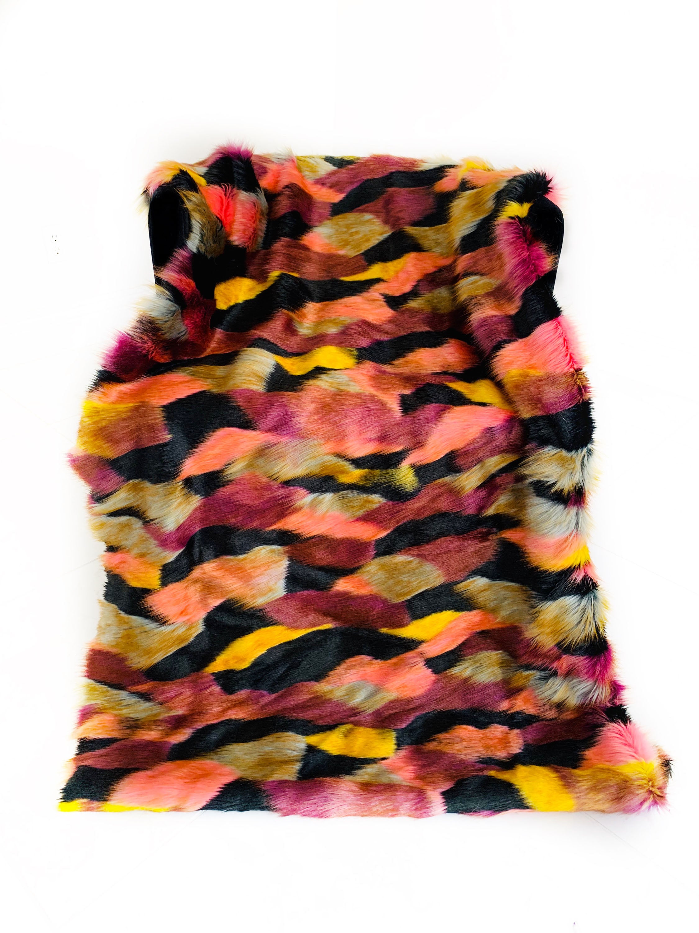 Plutus Burgundy, Black Exotic Parrot Faux Fur Luxury Throw Blanket showcasing vibrant colors and plush texture, perfect for stylish home decor.