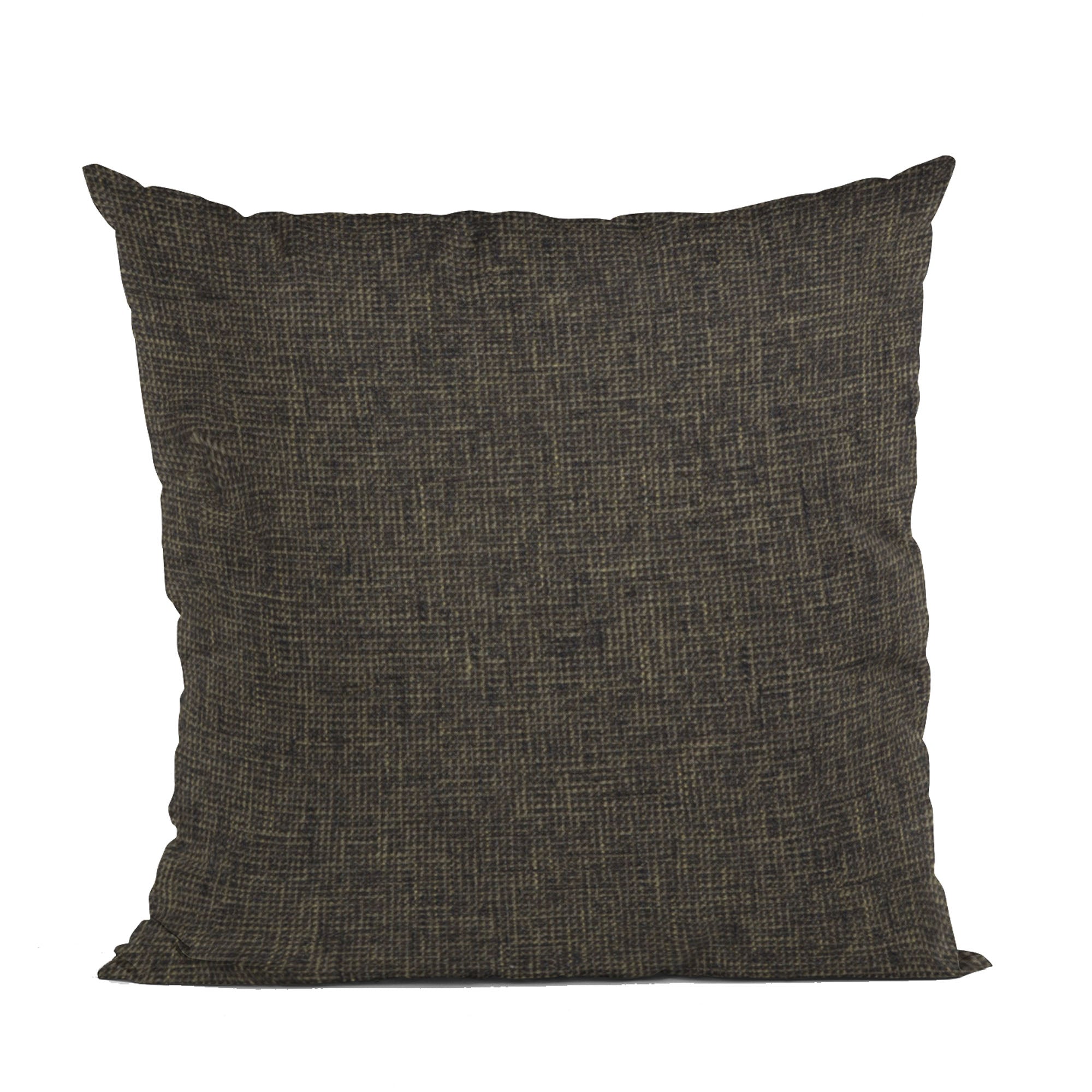 Plutus Espresso Waffle Textured Solid throw pillow featuring a luxurious waffle texture and invisible zipper, handmade in the USA.