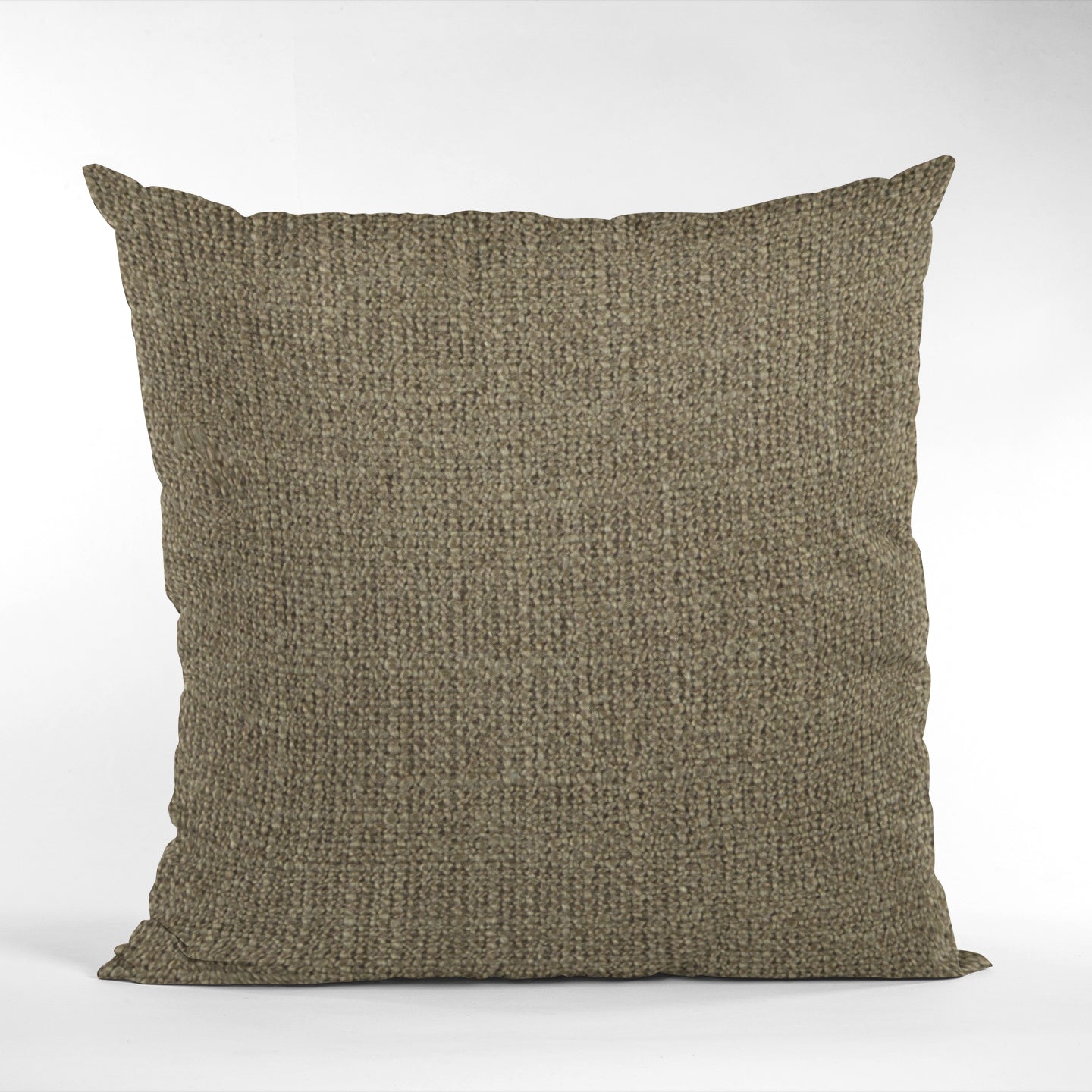 Plutus Hemp Wall Textured Solid Luxury Throw Pillow featuring an open weave design in a sophisticated hemp color, showcasing its double-sided texture and invisible zipper.