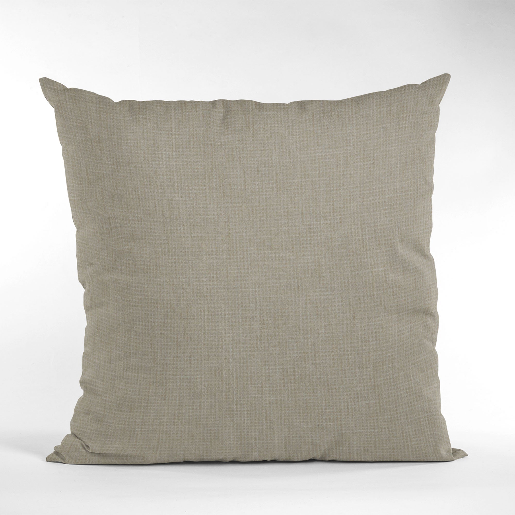 Plutus Linen Waffle Textured Solid luxury throw pillow showcasing a unique waffle texture in a soft linen color, featuring an invisible zipper and double-sided design.