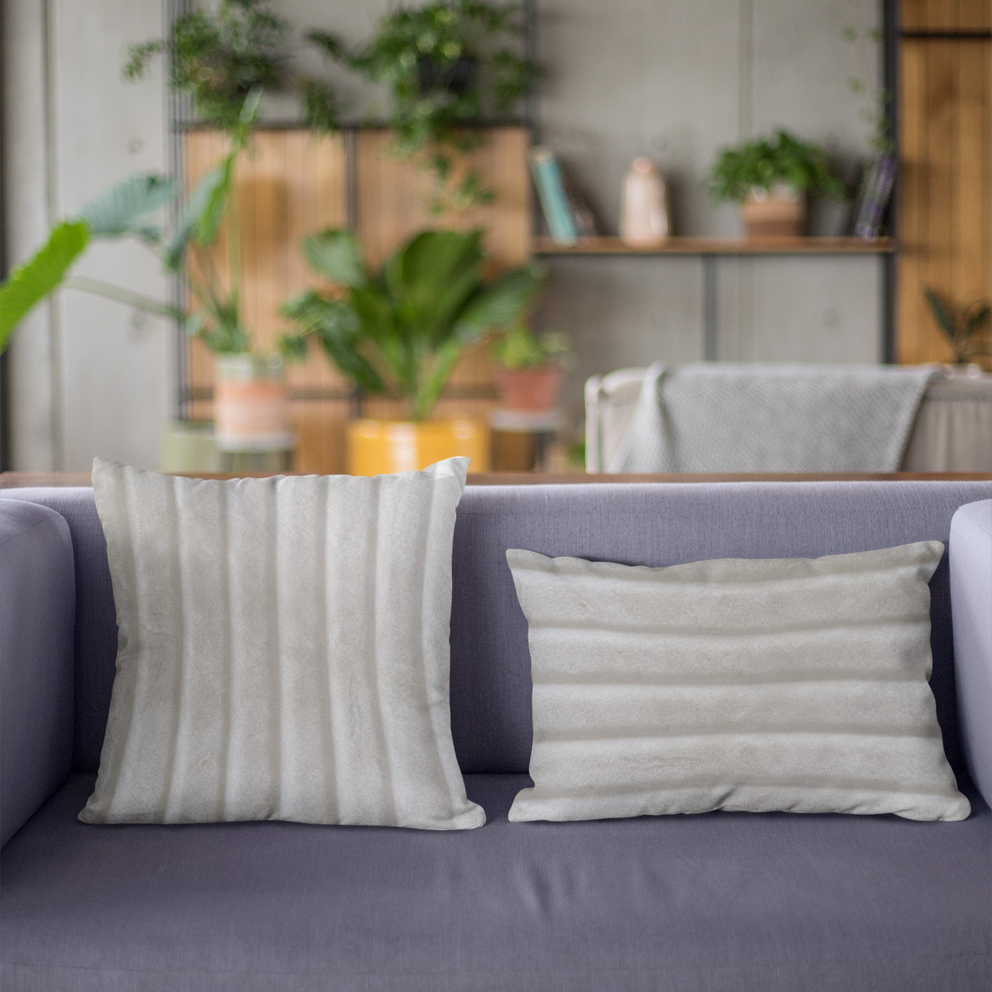 Plutus Off White Soft Snow Faux Fur Luxury Throw Pillow showcasing its plush texture and elegant design, perfect for home decor.