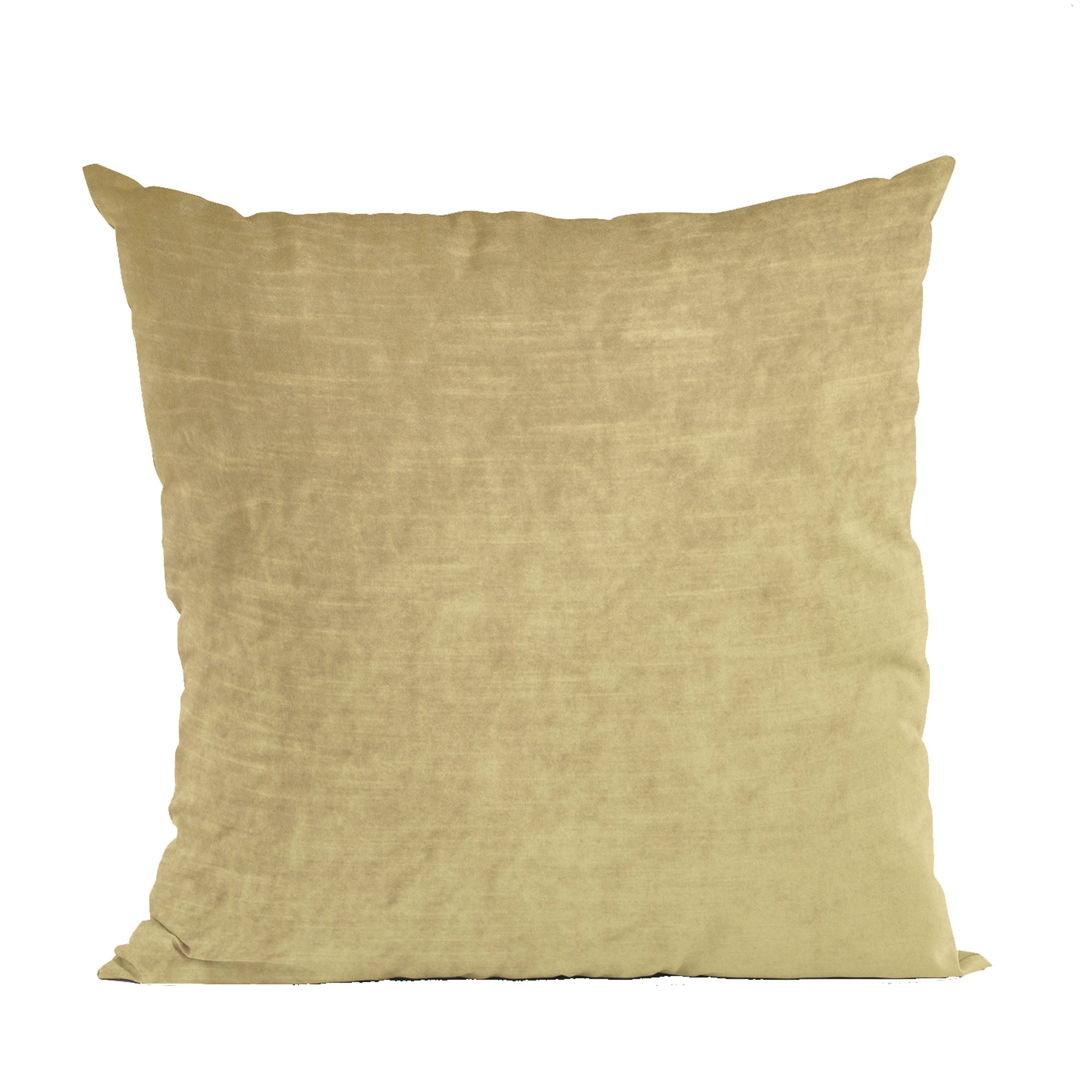 Plutus Oyster Lux Velvet Shiny Velvet Luxury Throw Pillow in elegant oyster color, showcasing its shiny texture and double-sided design.
