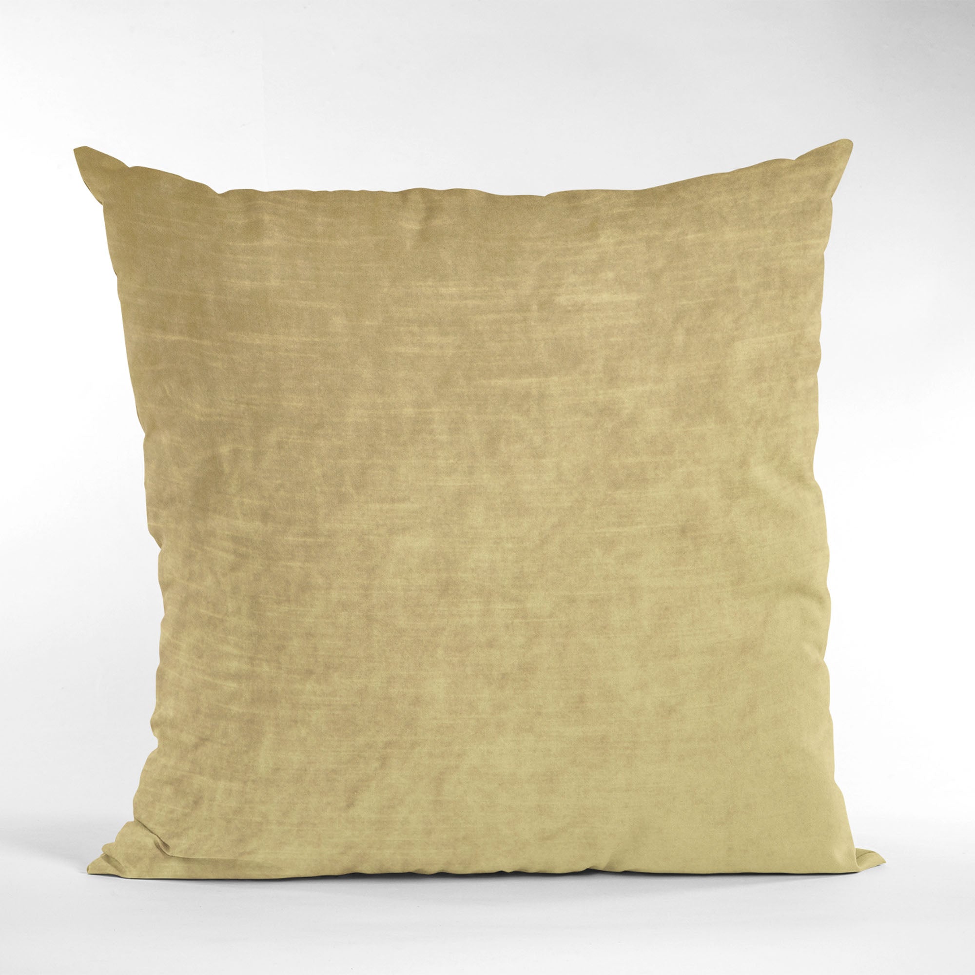 Plutus Oyster Lux Velvet Shiny Velvet Luxury Throw Pillow in elegant oyster color, showcasing its shiny texture and double-sided design.