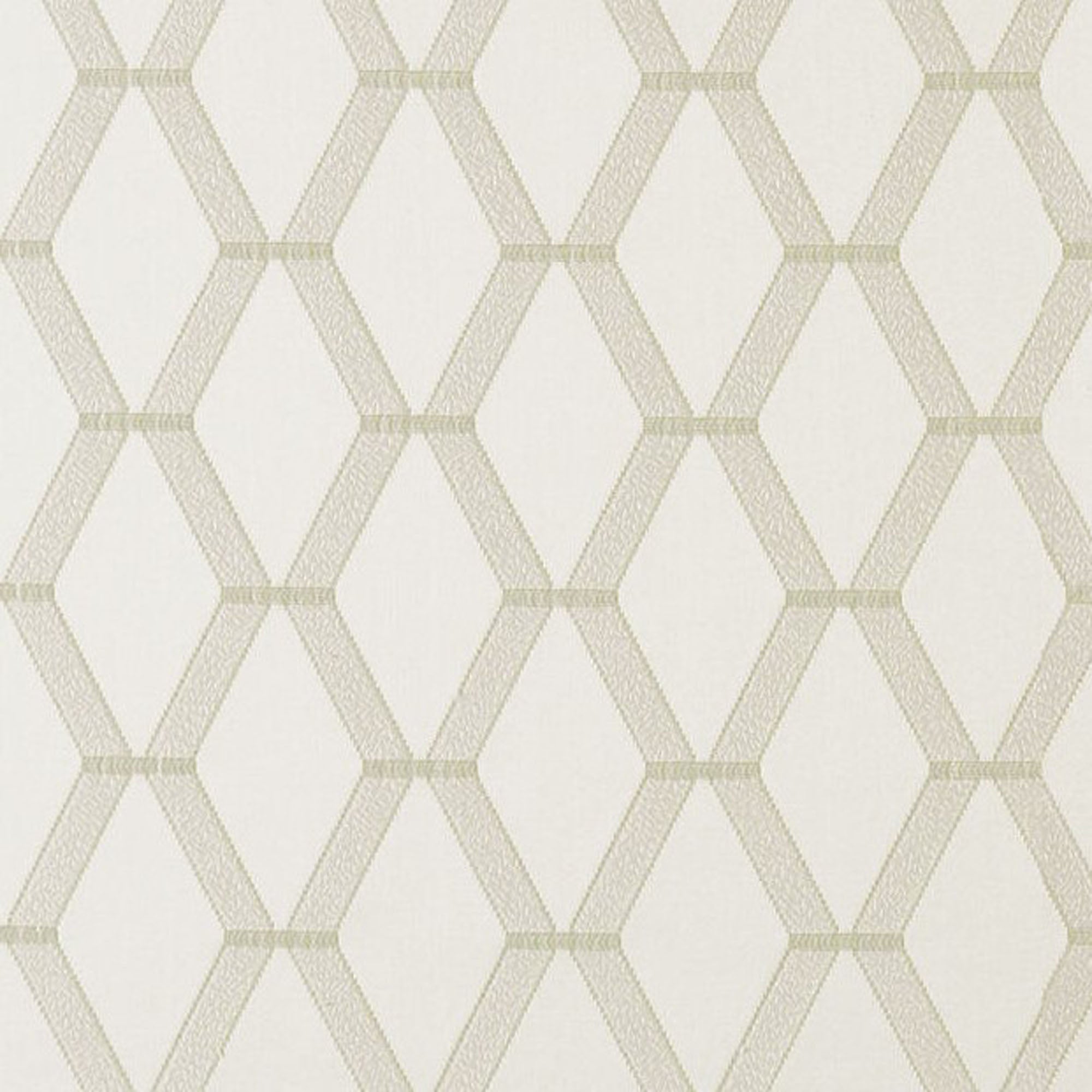 Plutus Pearl Diamond shiny fabric throw pillow with intricate embroidery, showcasing a luxurious design in pearl color.