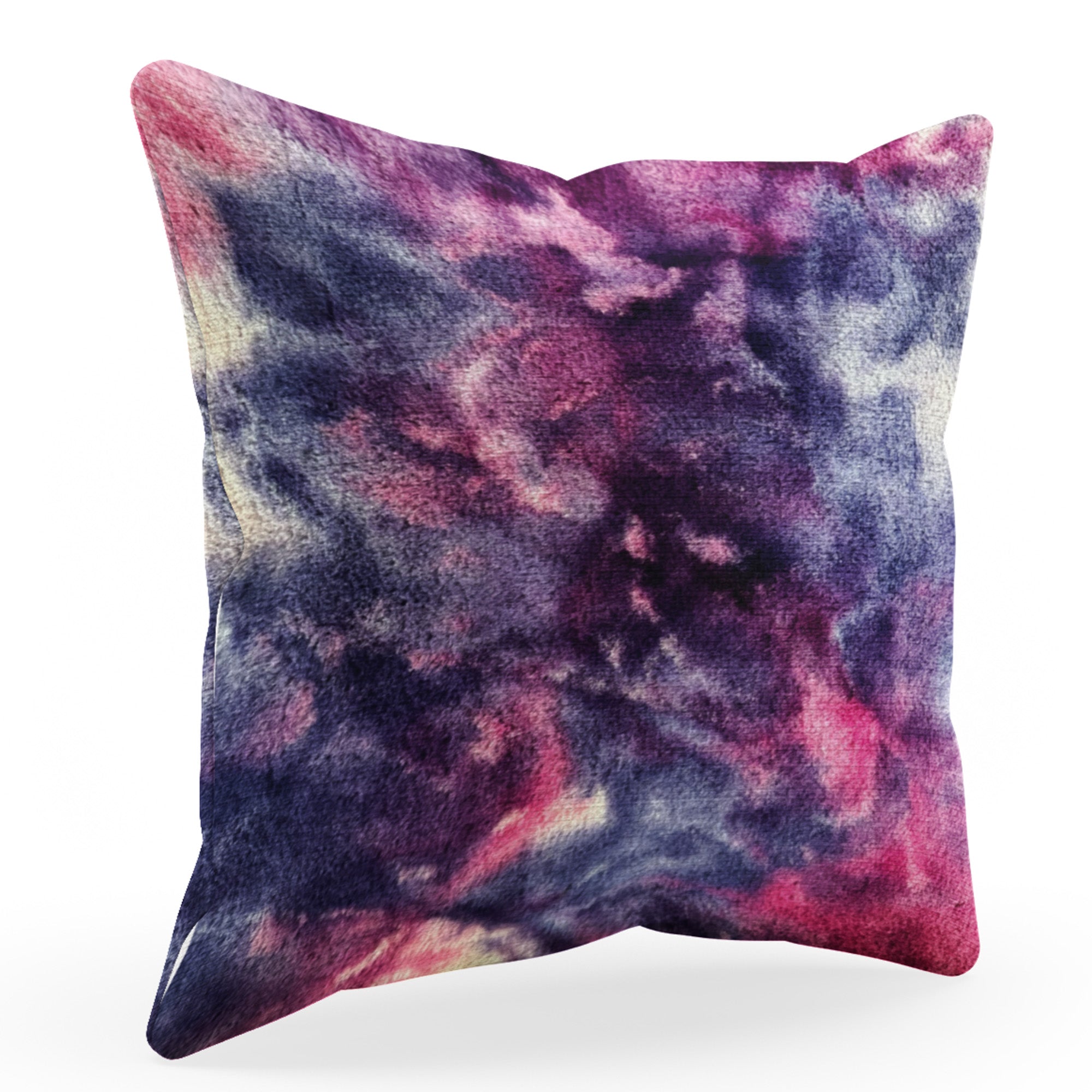 Plutus Purple Pink Fureal Animal Faux Fur Luxury Throw Pillow showcasing its vibrant color and luxurious faux fur texture, perfect for home decor.