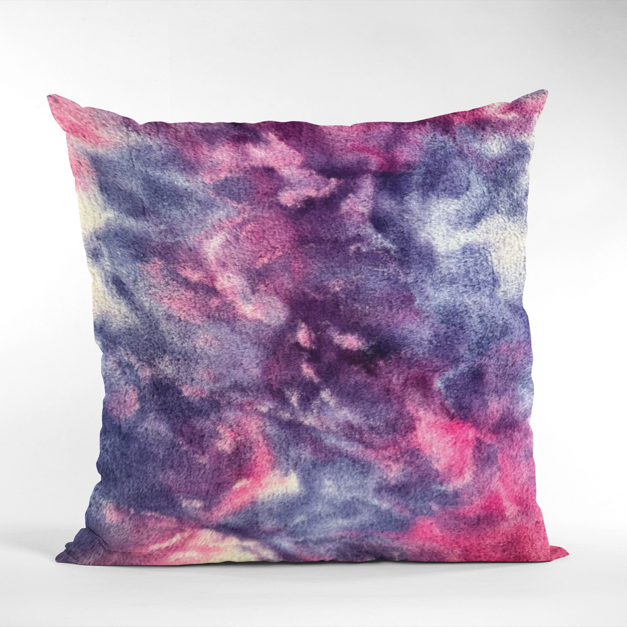 Plutus Purple Pink Fureal Animal Faux Fur Luxury Throw Pillow showcasing its vibrant color and luxurious faux fur texture, perfect for home decor.