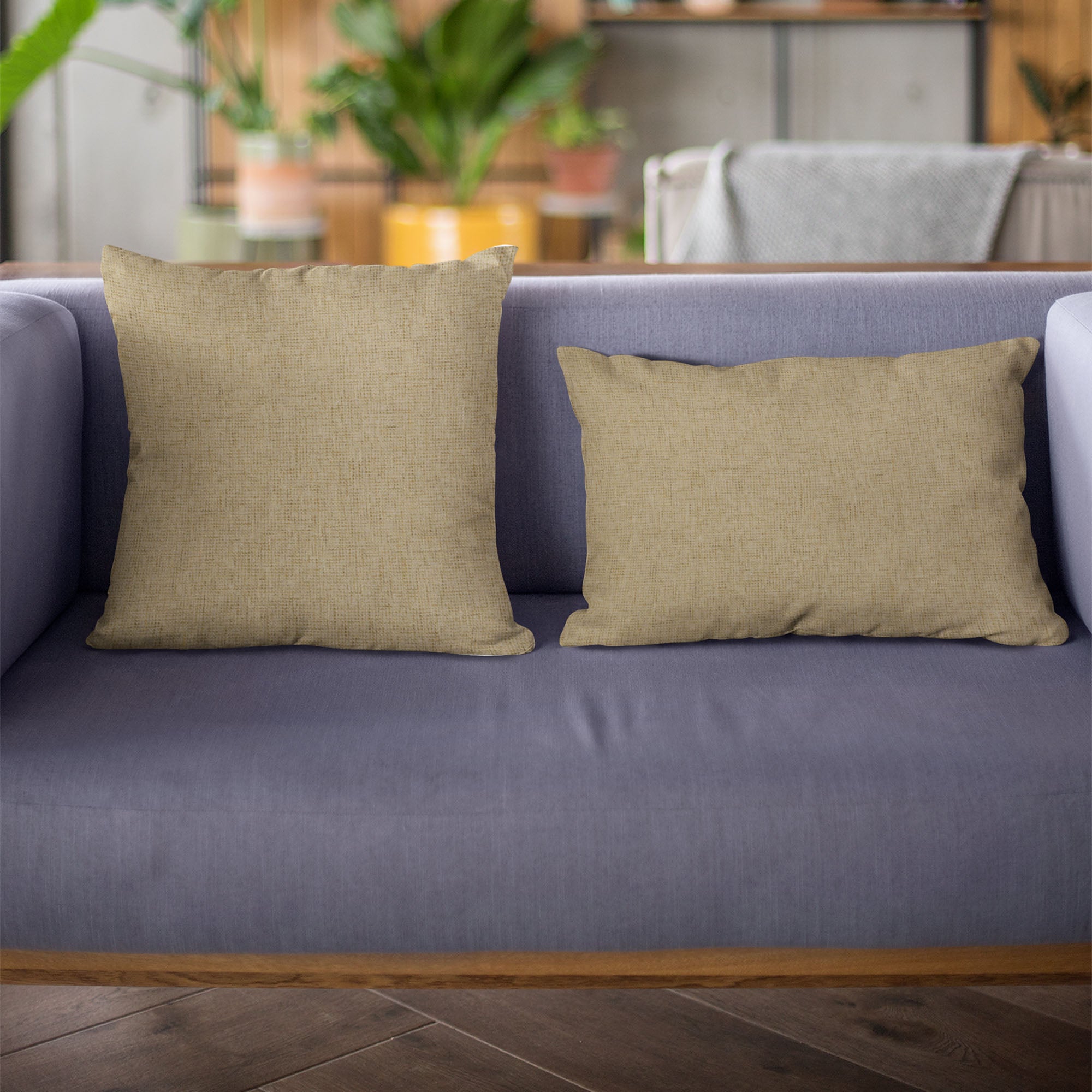 Plutus Safari Waffle Textured Solid luxury throw pillow showcasing a unique waffle texture in a rich Safari color, with an invisible zipper and plush filling.