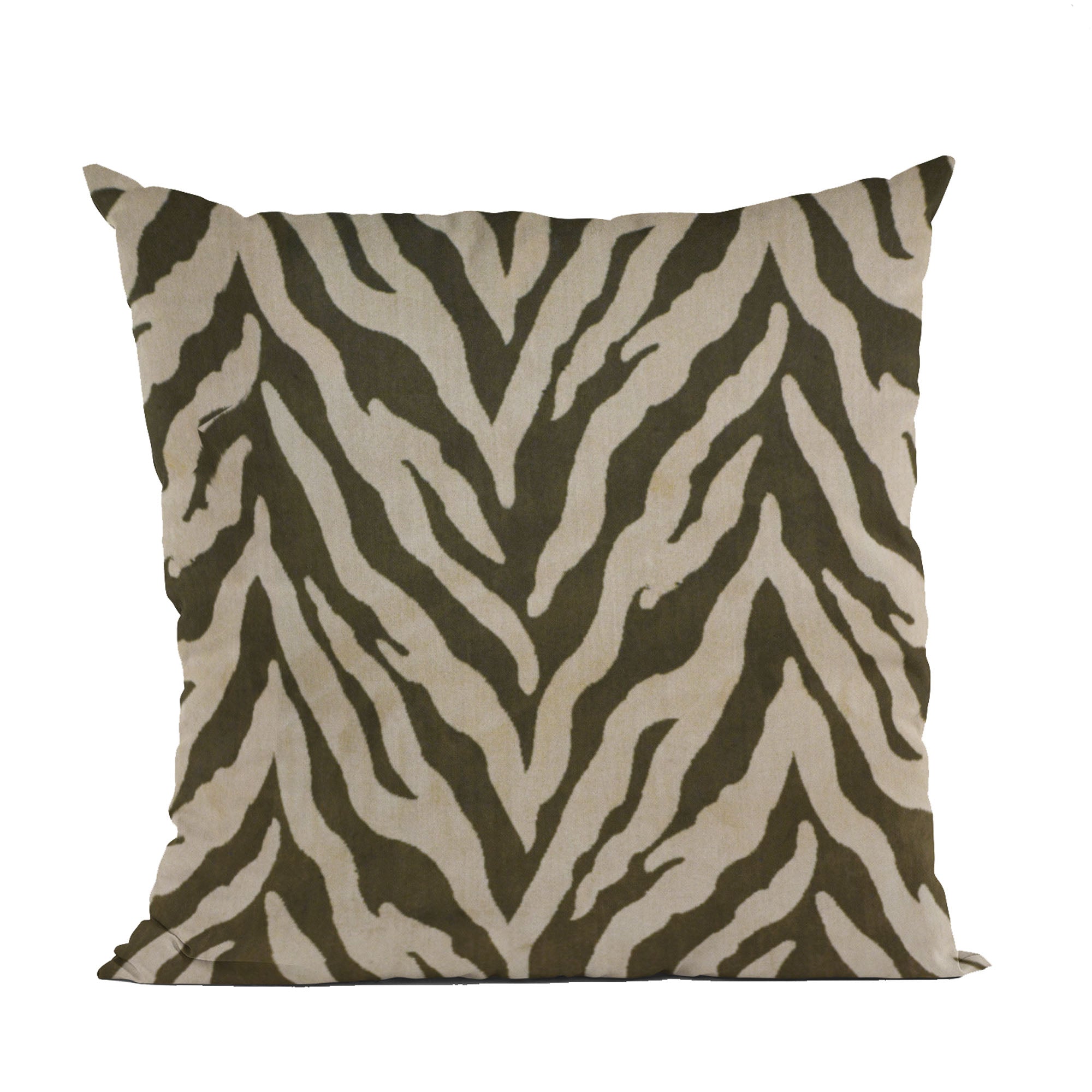 Plutus Tribal Zebra Print Velvet Luxury Throw Pillow showcasing a stylish zebra print design in luxurious velvet fabric, perfect for home decor.