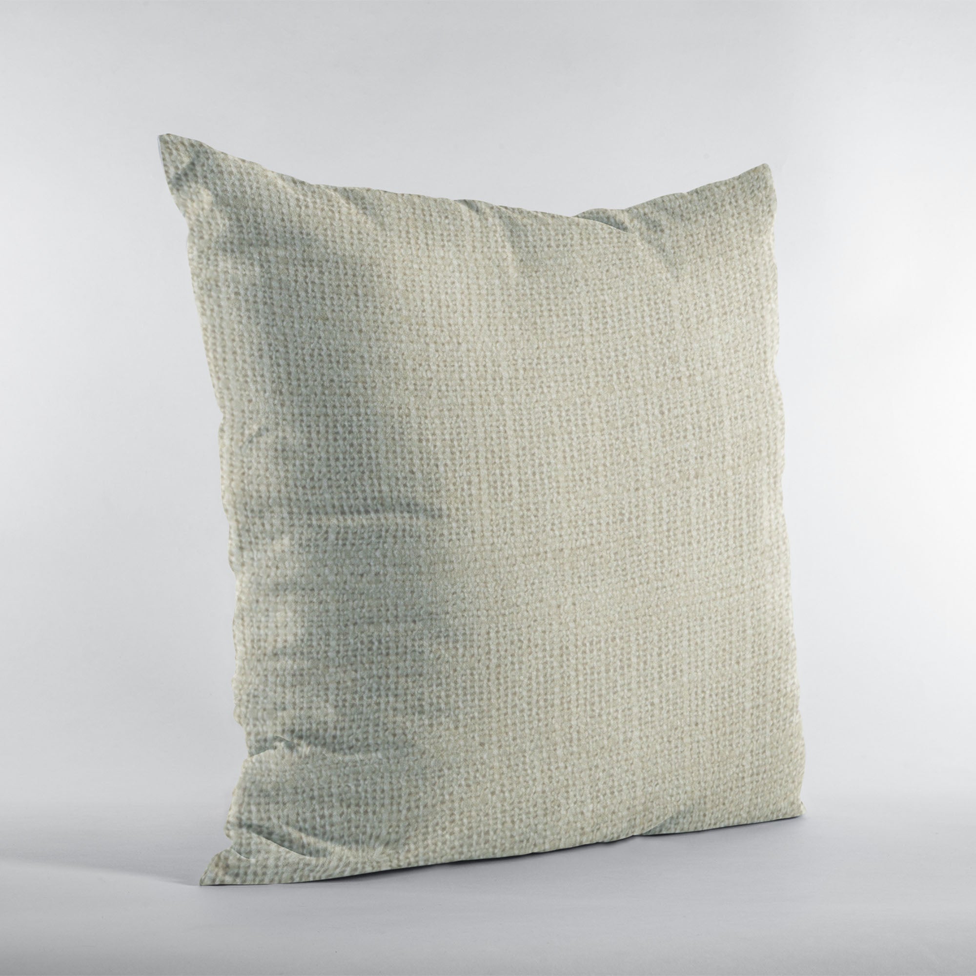 Plutus Vanilla Wall Textured Solid Luxury Throw pillow featuring a textured solid design with open weave, showcasing its elegant vanilla color and invisible zipper.