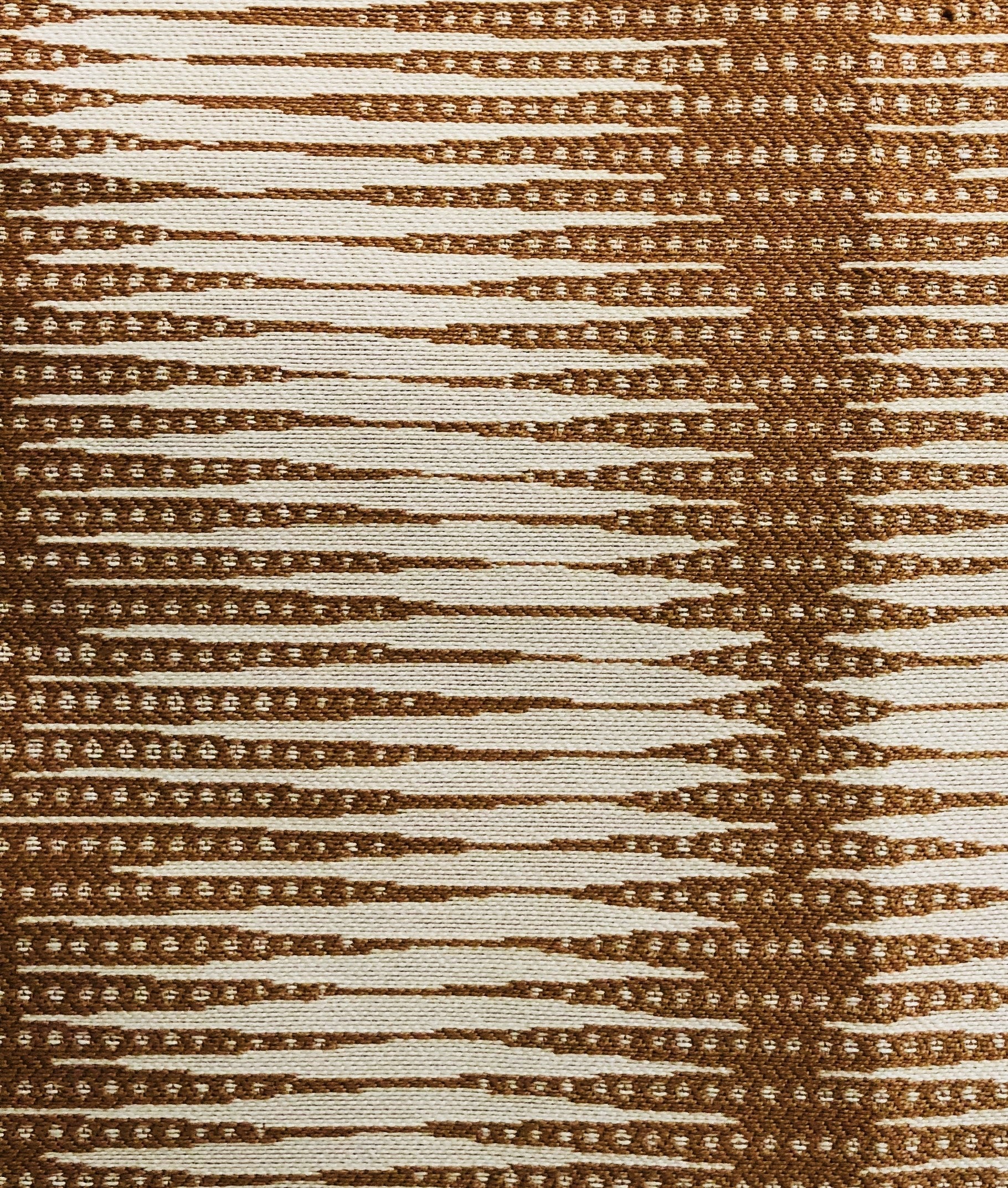 Pokaline Chevron Luxury Throw Pillow in brown and beige, showcasing elegant chevron pattern and invisible zipper.