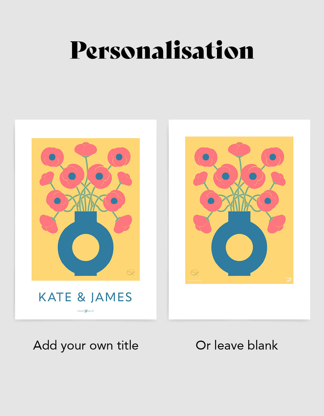 A vibrant and contemporary poppies print inspired by vintage flower market posters, showcasing beautiful floral designs.