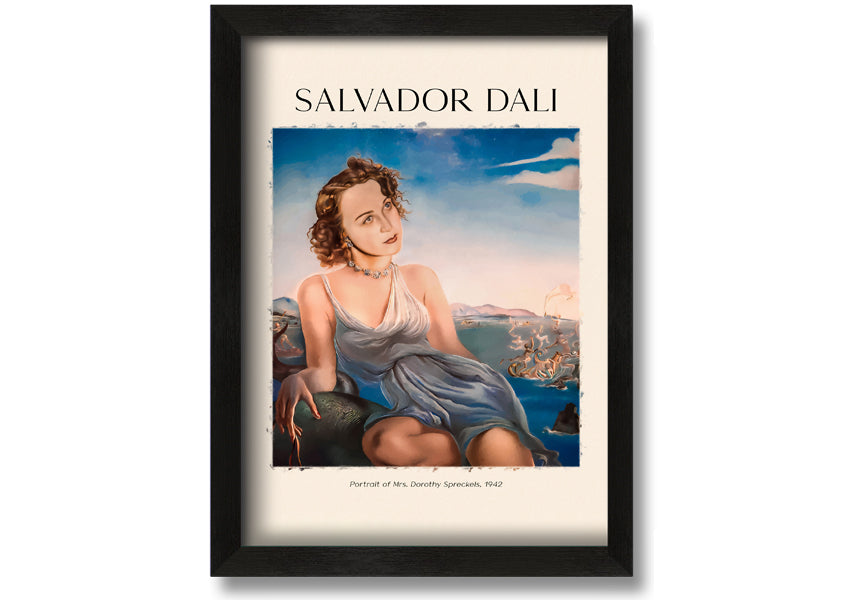 Portrait of Mrs. Dorothy Spreckels by Salvador Dali, 1942, printed on coated polyester canvas, elegantly framed and ready to hang.