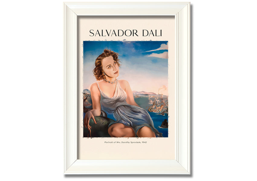 Portrait of Mrs. Dorothy Spreckels by Salvador Dali, 1942, printed on coated polyester canvas, elegantly framed and ready to hang.